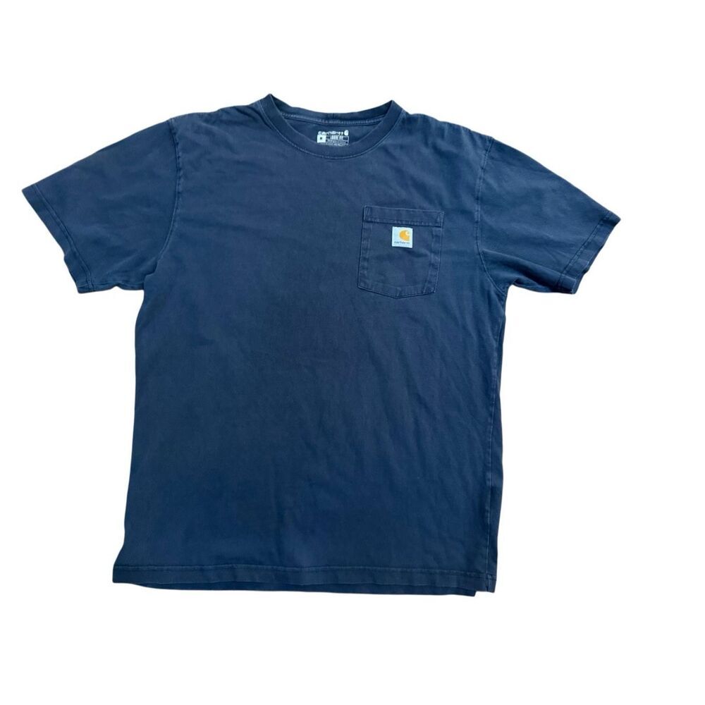 Carhartt Navy Blue Loose Fit Mens Tee Shirt Sz M
